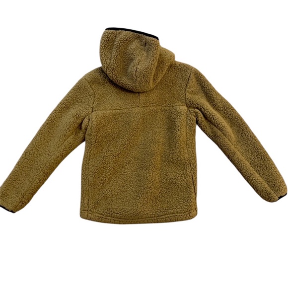 The North Face Campshire Teddy Brown Sherpa Half Zip Hooded Fleece Boys L 14/16 - Picture 4 of 10